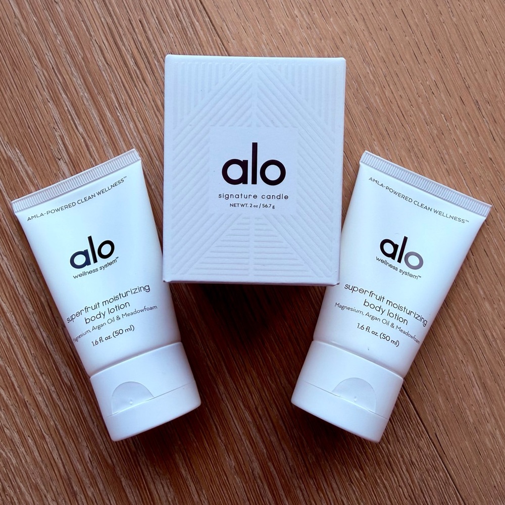 ALO Signature Candle & Body Lotions Set Brand New NWT 🤍